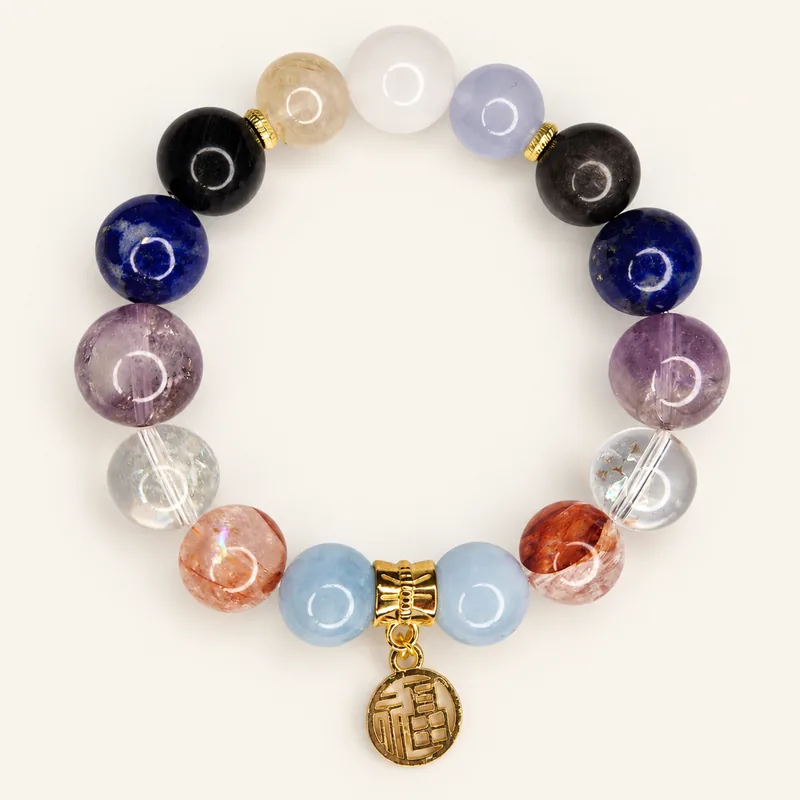 Galaxy Manifestation bracelet, product photo on a plain background