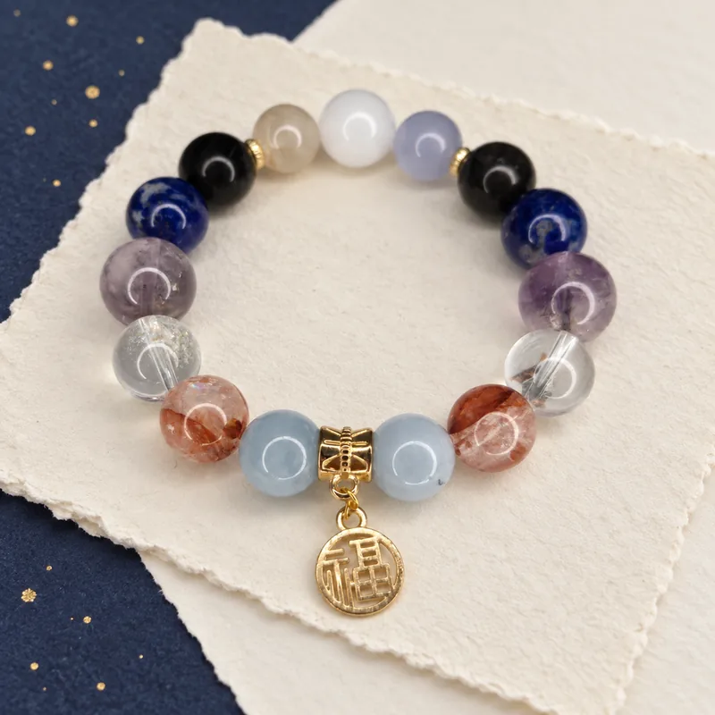 Galaxy Manifestation bracelet styled on handmade paper