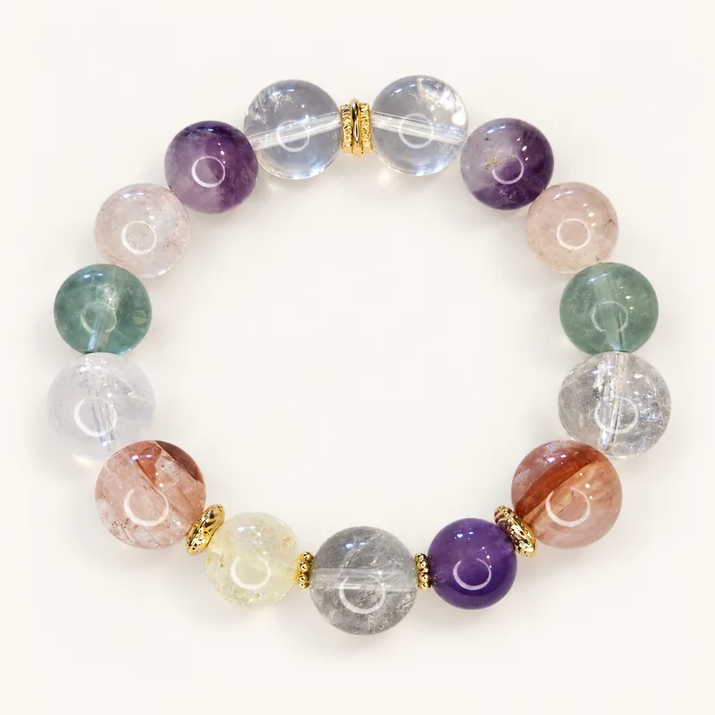 Guanyin Compassion bracelet, product photo on a plain background