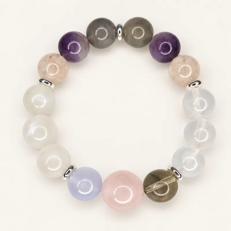 Moon-Phase Cycle bracelet, product photo on a plain background
